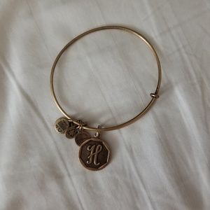 Alex and Ani Monogram Initial H bangle bracelet